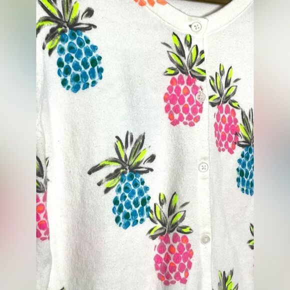 Merona Pineapple Cardigan Sweater M - Picture 3 of 5